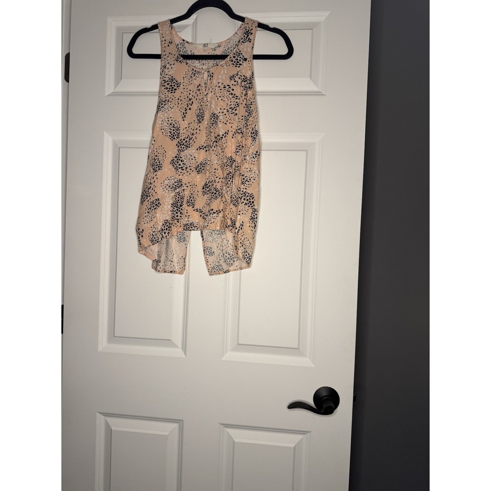 Jack  Abstract Print Keyhole Open Back Tank Top Small Multicolor